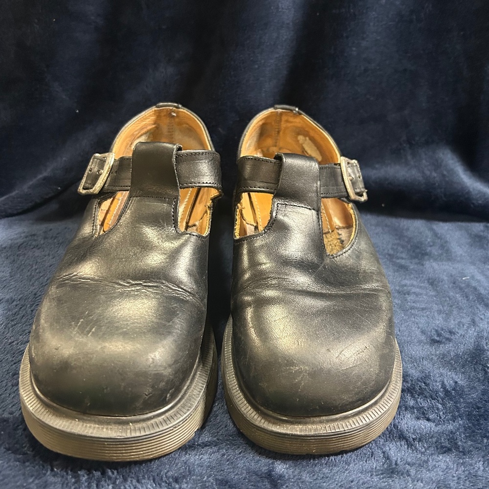Vintage Black Leather Dr Martens Mary Jane’s, British Size 7